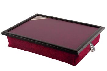 Plateau avec coussin Laptray Uni Bordeaux rouge 1