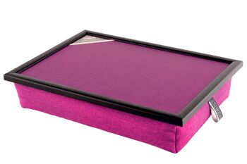 Plateau avec coussin Laptray Uni Rose 1