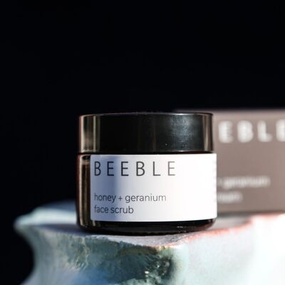 Beeble Face and Body Scrub (Honey and Rose Geranium)