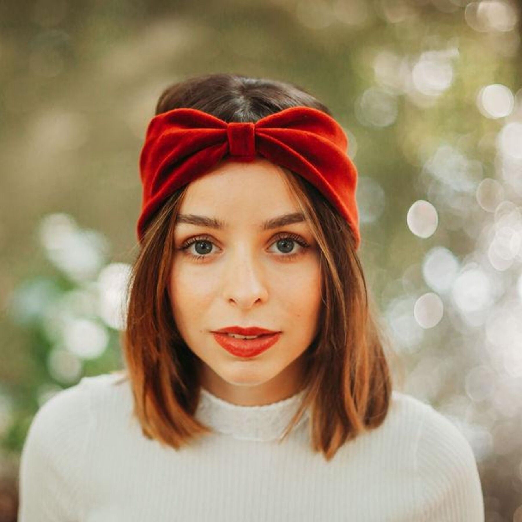 Cerchietto all'henné in velluto di cotone biologico Iska