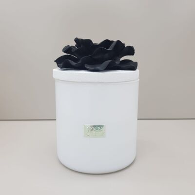 Round Box With Black Camelia-Container