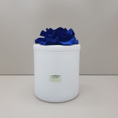 Round Box With Blue Camelia-Container