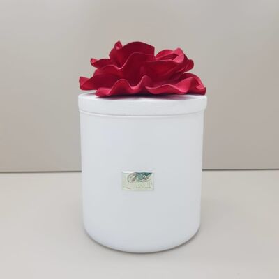 Round Box With Red Camelia-Container