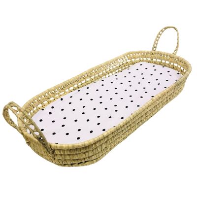 wicker changing basket uneven studs cotton & waffle