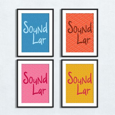 Scouse Liverpool phrase print: Sound lar