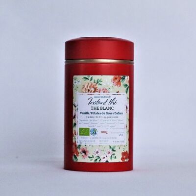 Tè bianco biologico Vaniglia-Fiori-Zafferano, 100g, 66 tazze