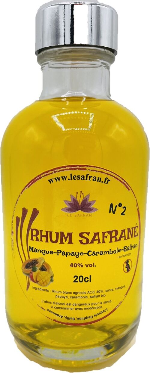 Rhum arrangé Mangue Papaye Carambole Safran n°2