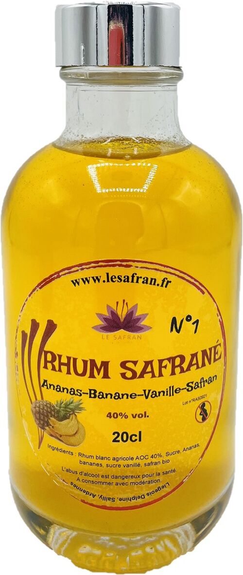 Rhum arrangé Bananes Ananas Vanille Safran n°1