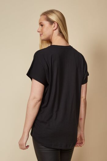 T-shirt banane surdimensionné en noir Taille unique 3