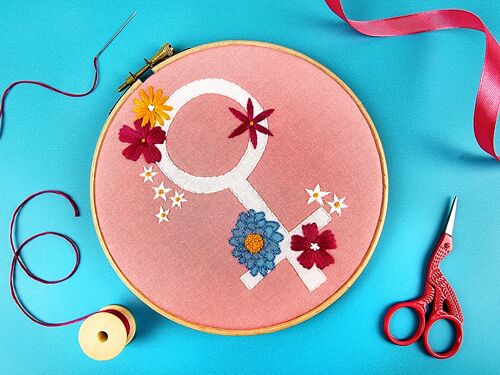 Feminist Floral Venus Hand Embroidery Kit