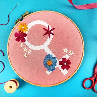 Feminist Floral Venus Hand Embroidery Kit