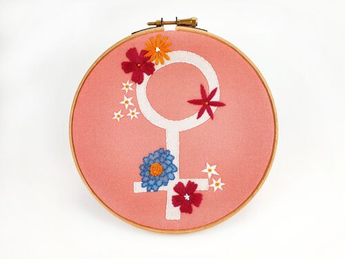 Feminist Venus Symbol Embroidery Pattern Fabric Pack