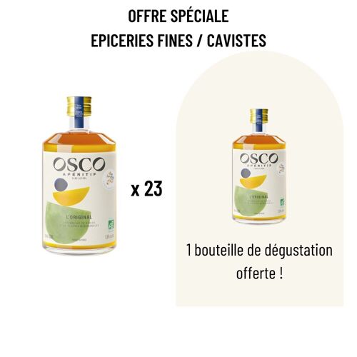 Pack dégustation OSCO 70cl x 24 -  idéal faire découvrir notre apéritif sans alcool de caractère au goût frais et très peu sucré !