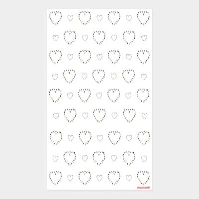 Powderhound love heart tea towel