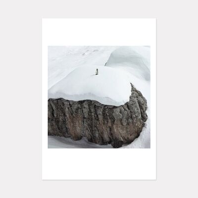 TINY TREE I MOUNTAIN ART PRINT - A3 (42cm x 29.7cm) unframed print