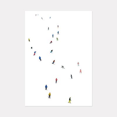 SNOW FOLLY II SKI ART PRINT - A3 (42cm x 29.7cm) unframed print