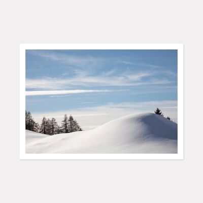 SNOW HILL SKI ART PRINT - A2 (59.4cm x 42cm) unframed print