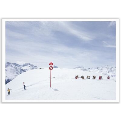 SNOW MACHINE MOUNTAIN ART PRINT - A3 (42cm x 29.7cm) unframed print