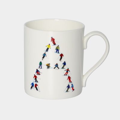 Powderhound alphabet ski mug  a-z