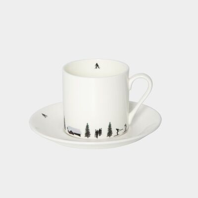 Powderhound joie de vie espresso cup and saucer