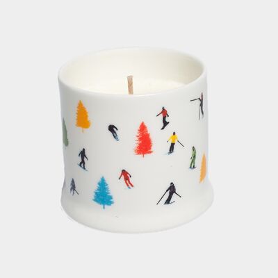 Tree skiing powderhound candle - single