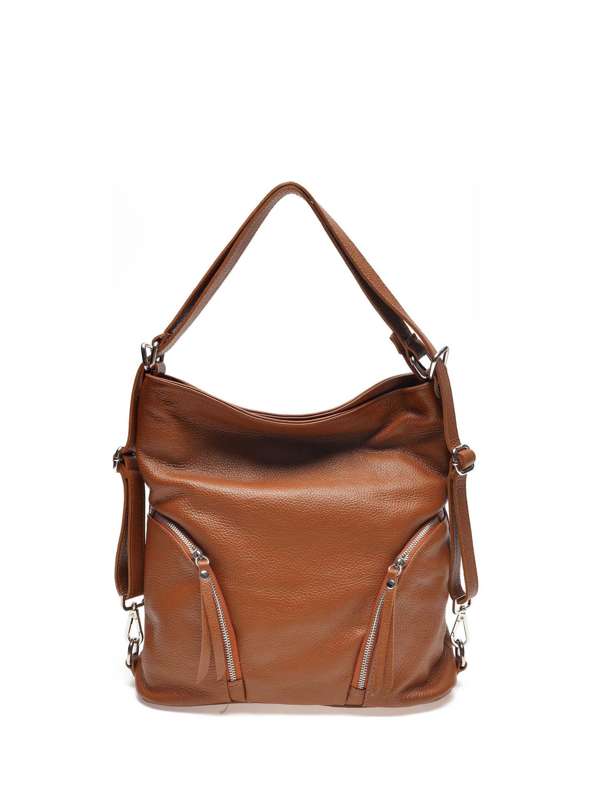 SS22 IR 1641_COGNAC_Borsa con manico superiore