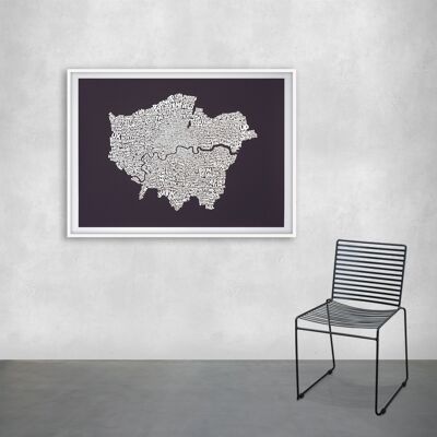 Greater London - Weiß auf Graphit