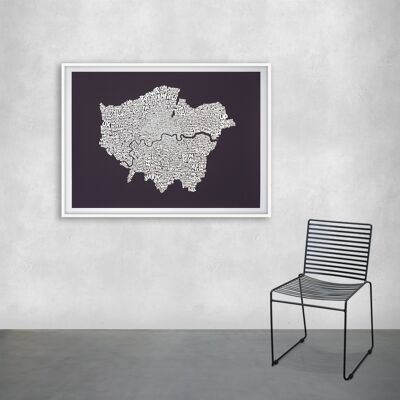 Greater London - Bianco su grafite