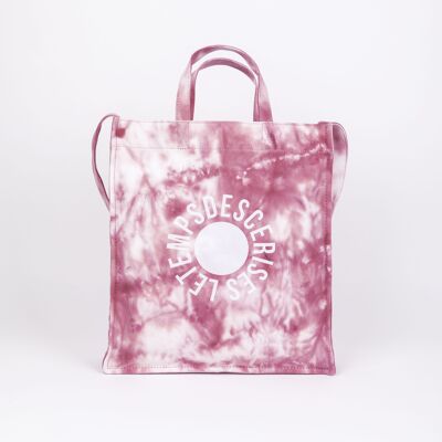 Cabas Tie and Dye 100% coton rose