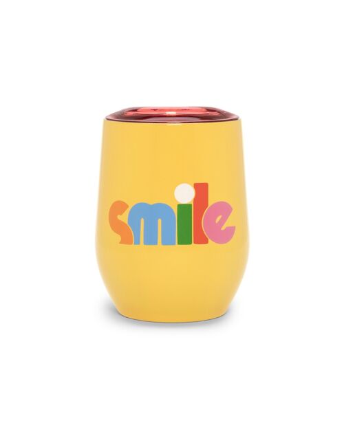 Stainless Steel Cup with Lid, Smile