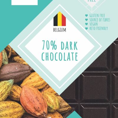 SWEET-SWITCH® 70% Chocolat Noir Belge 12 x 100 g *KETO*