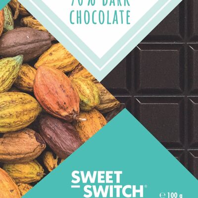 SWEET-SWITCH® Cioccolato belga fondente al 70% 12 x 100 g *KETO*