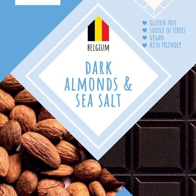 SWEET-SWITCH® Dark Belgian Chocolate + Almonds & Sea Salt 12 x 100 g * KETO *