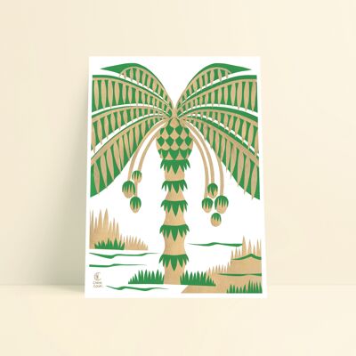 Affiche Palmier Vert