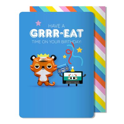 Tiger Magnet Birthday Card