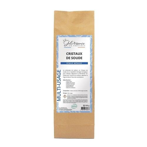 CRISTAUX DE SOUDE - SODIUM CARBONATE - INGREDIENT MENAGER - MENAGE ECOLOGIQUE - 500G