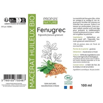 MACERAT HUILEUX FENUGREC BIO 100ml* 2