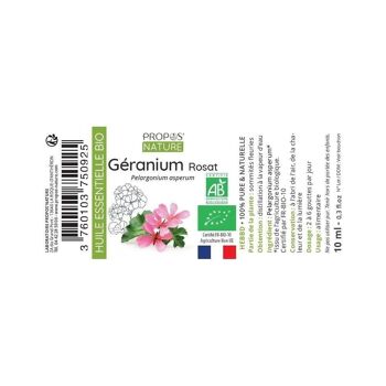 HUILE ESSENTIELLE GERANIUM ROSAT BIO 10ml 6