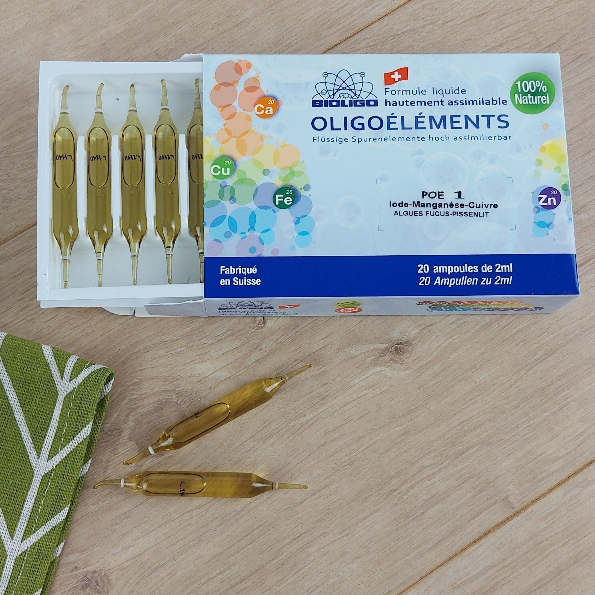 POE N°01 - PREPARAZIONE OLIGOELEMENTI - RAME MANGANESE IODIO - ALGHE - SOVRAPPESO - 20 FIALE