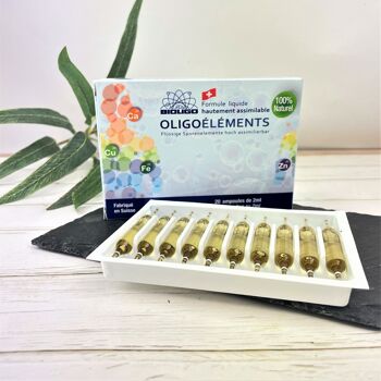 POE N°05 - PREPARATION EN OLIGOELEMENTS - MANGANESE CUIVRE - CASSIS - HYPERSENSIBILITE - 20 AMPOULES 2