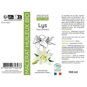 MACERAT HUILEUX LYS BIO 100ml** 4