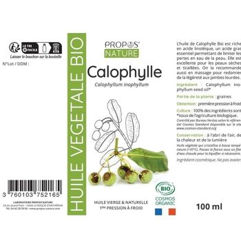 HUILE VEGETALE CALOPHYLLE BIO 100ml** 8