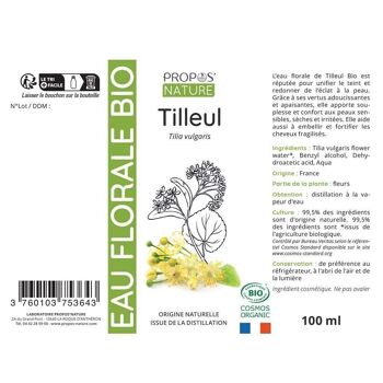 HYDROLAT DE TILLEUL BIO - EAU FLORALE - 100ML 3
