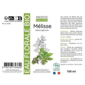 HYDROLAT MÉLISSE BIO - EAU FLORALE - 100ML 5