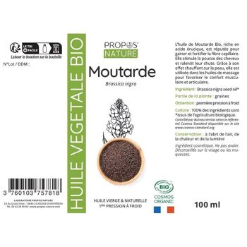 HUILE VEGETALE MOUTARDE BIO PN 100ml* 2