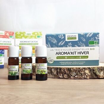 AROMAKIT HIVER - 3 HUILES ESSENTIELLES BIO DE 10 ML - RAVINTSARA, EUCALYPTUS RADIÉ ET TEA TREE 9