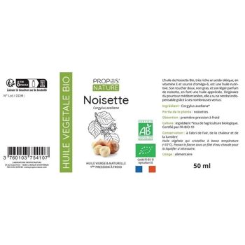 HUILE VEGETALE NOISETTE BIO 50ml* 4