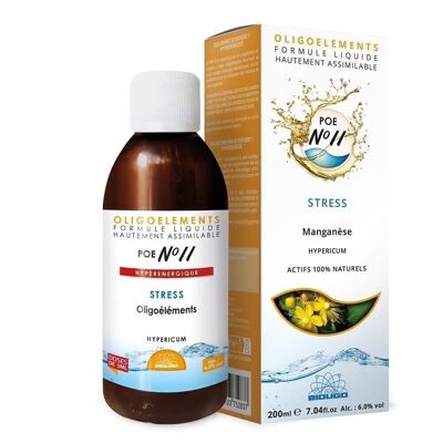 POE N°11 - PREPARATION IN TRACE ELEMENTS - MANGANESE - HYPERICUM -STRESS & ANXIETY - 200ML