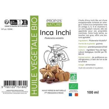 HUILE VEGETALE INCA INCHI 100ml* 3