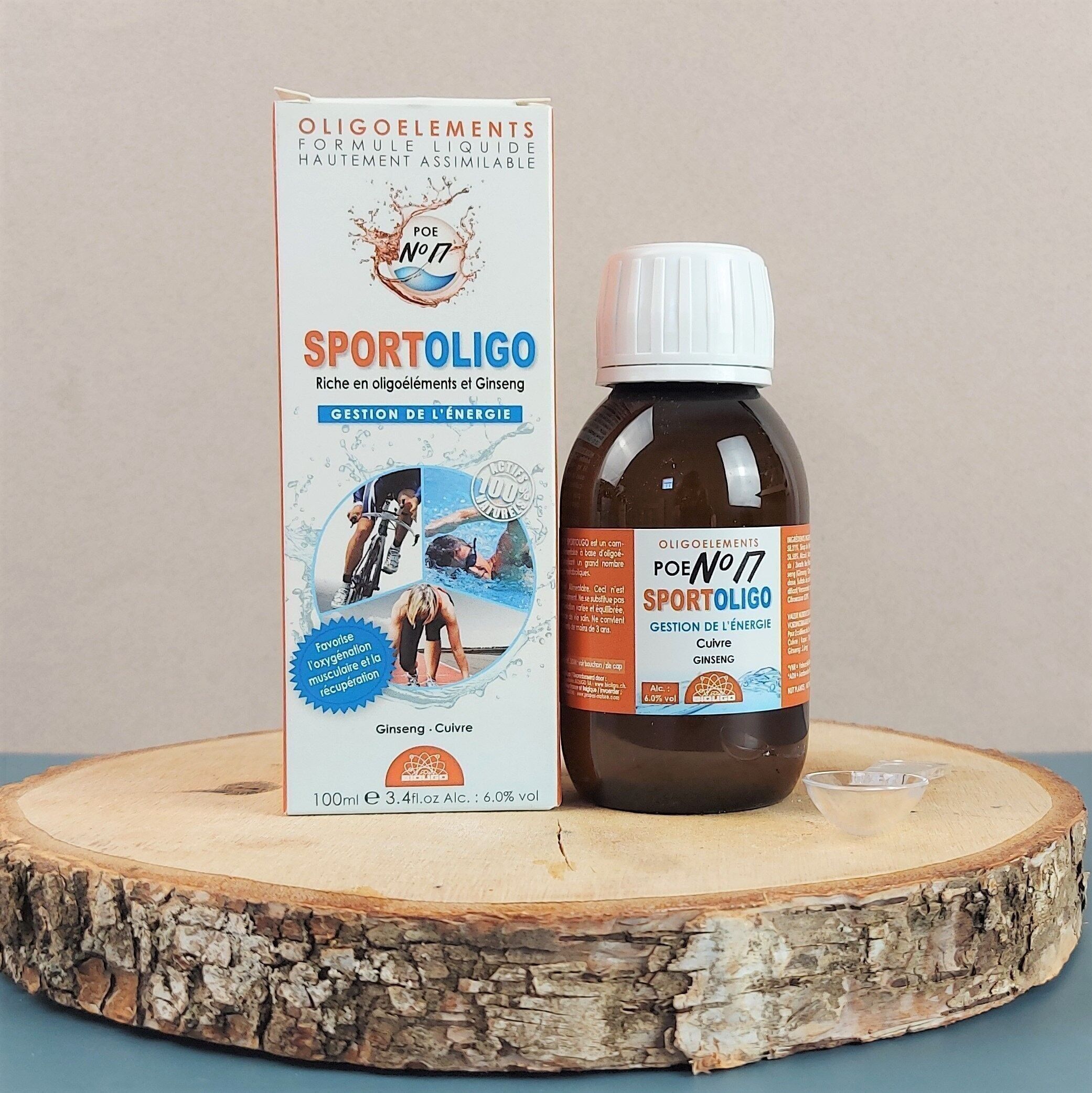 POE N°17 - PREPARADO EN OLIGOELEMENTOS - COBRE - GINSENG - SPORT - SPORTOLIGO - 100ML